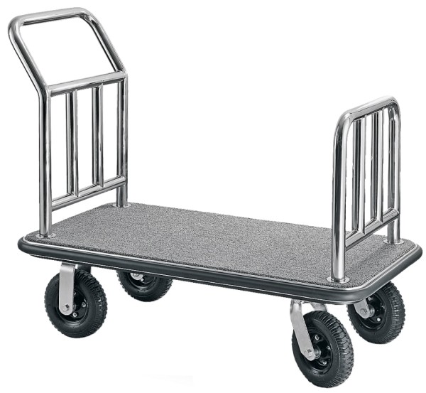 Gepaeckwagen, Edelstahl, grau