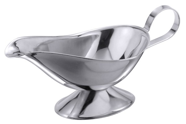Sauciere mit Fuss-Laenge 15,0 cm-Hoehe 7,5 cm Volumen 0,10 Liter