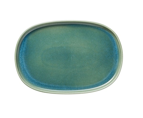 ROCKZZERO® Platte, 33 x 23 cm, Set á 4 Stück, myrtle green, Steinzeug