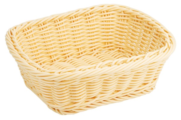 Polyrattan Korb eckig 23 x 18,5 cm-Hoehe 8,0 cm