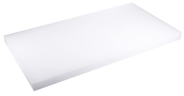 Schneidbrett weiss 75 x 40,0 cm-4 cm dick-mit Fuesschen