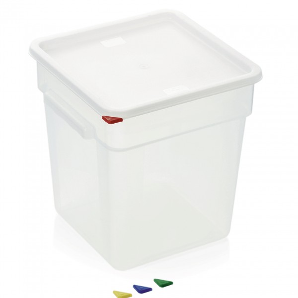 Vorratsbehälter mit Deckel, 18 ltr., 28,5 x 28,5 x 32 cm | Gastro Kochshop