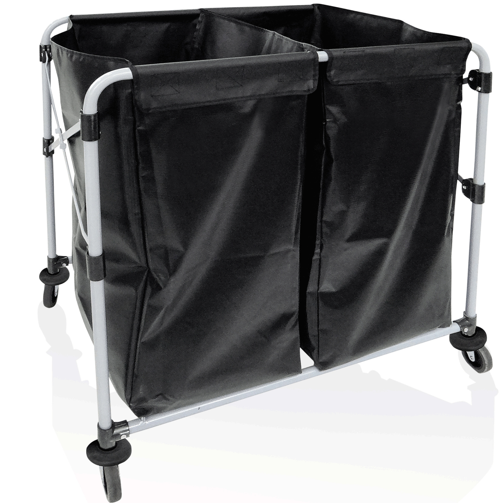 Wäschewagen, 2 Wäschesäcke a 150 ltr., 89,5 x 66 x 86 cm, Eisen
