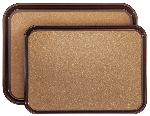 Kunststofftablett braun-Masse 41,5 x 30,0 cm-Hoehe 2,3 cm
