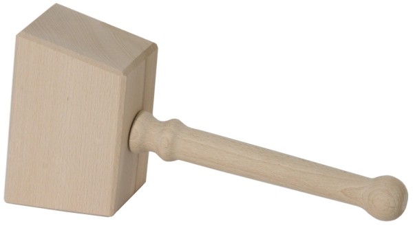 Holzhammer-Groesse 16,0 x 7,5 cm x 10,0 cm-Stiellaenge 23,0 cm
