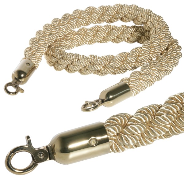 Absperrseil gold 3,0 cm-Laenge 150,0 cm-gewunden