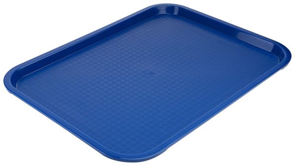 Serviertablett rechteckig-Masse 40,0 x 30,0 cm-Hoehe 2,0 cm-Farbe blau