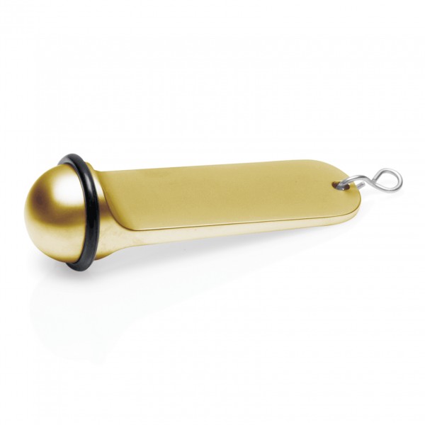 Schlüsselanhänger ohne Gravur, 11 cm, goldfarben, Zinkguss